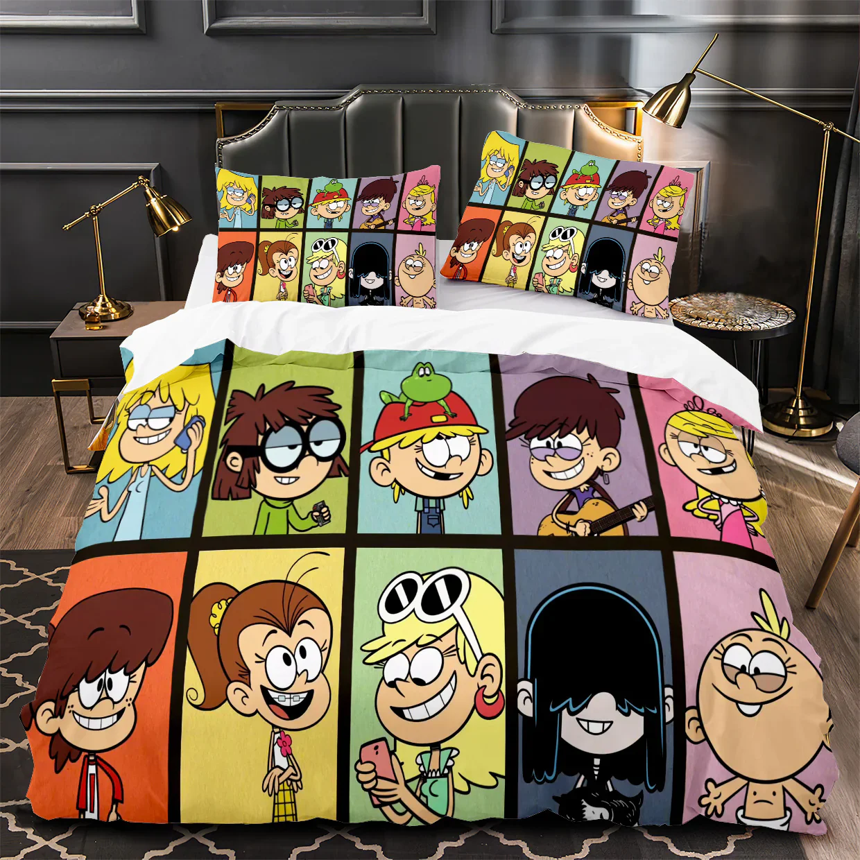 3D Printing Case - การ์ตูน Loud House 3D พิมพ์ผ้านวมปลอกหมอนชุดเครื่องนอน Twin
