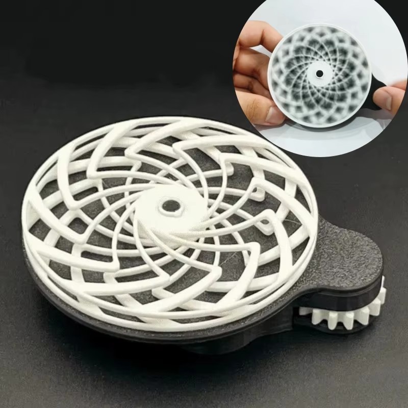 3D Printing Abs - ของเล่นคลายเครียดแบบไดนามิกพิมพ์ 3 มิติ รูปเกียร์เกลียว ABS สไตล์ไซเคเดลิก