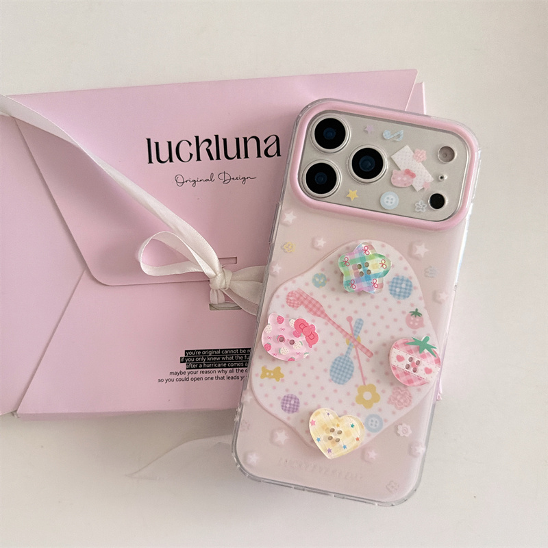 3D Printing Iphone - เคสโทรศัพท์ลายสตรอว์เบอร์รี่น่ารัก สำหรับ iPhone 15 16 17