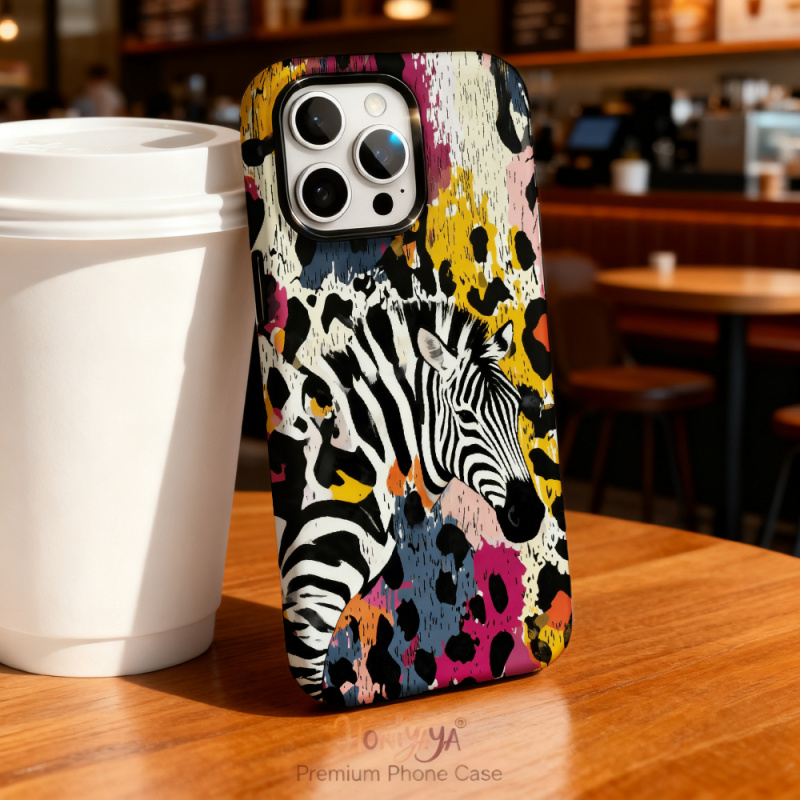 3D Printing Quotes - เคสโทรศัพท์ลายม้าลายกันกระแทกสำหรับ iPhone 12 13 14 15