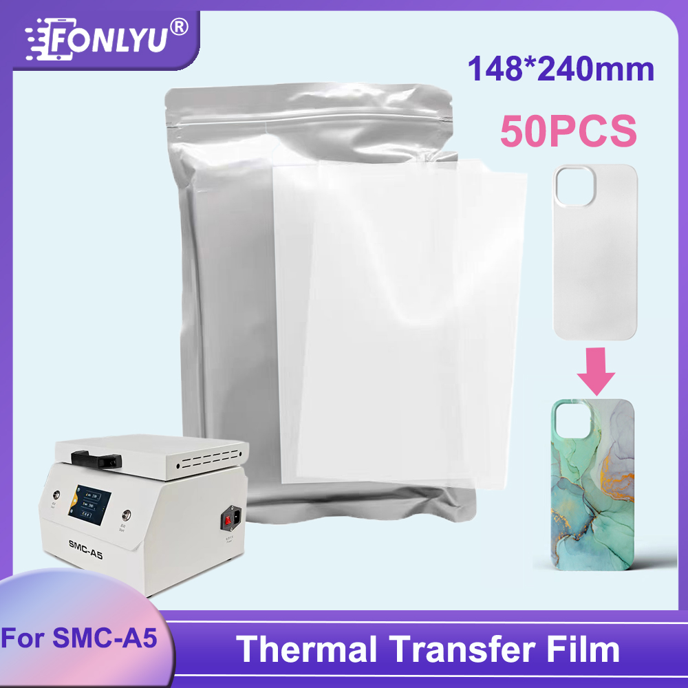 3D Printing Case - Fonlyu กระดาษฟิล์มซับลิเมชัน3D 50ชิ้นสำหรับพิมพ์ด้วยความร้อนเคสโทรศัพท์เปล่าพิมพ์ลายสำหรับ iPhone 15 14
