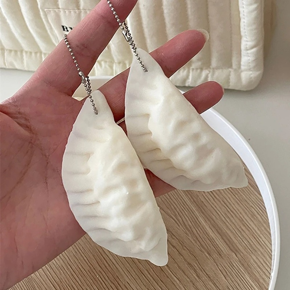 3D Printing Keychain - พวงกุญแจจำลองอาหารมินิรูปเกี๊ยว ของเล่นบีบคลายเครียด 3D สำหรับตกแต่งกระเป๋า ของขวัญ