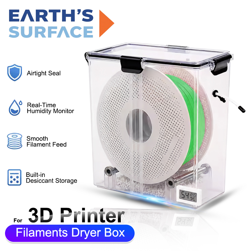 3D Printing Deck Box - กล่องอบแห้งเส้นใยสำหรับอัพเกรดชิ้นส่วนเครื่องพิมพ์ 3D ปิดสนิทและกันความชื้นสำหรับเก็บเส้นใย 3D ช่วยรักษาเส้นใยให้แห้ง