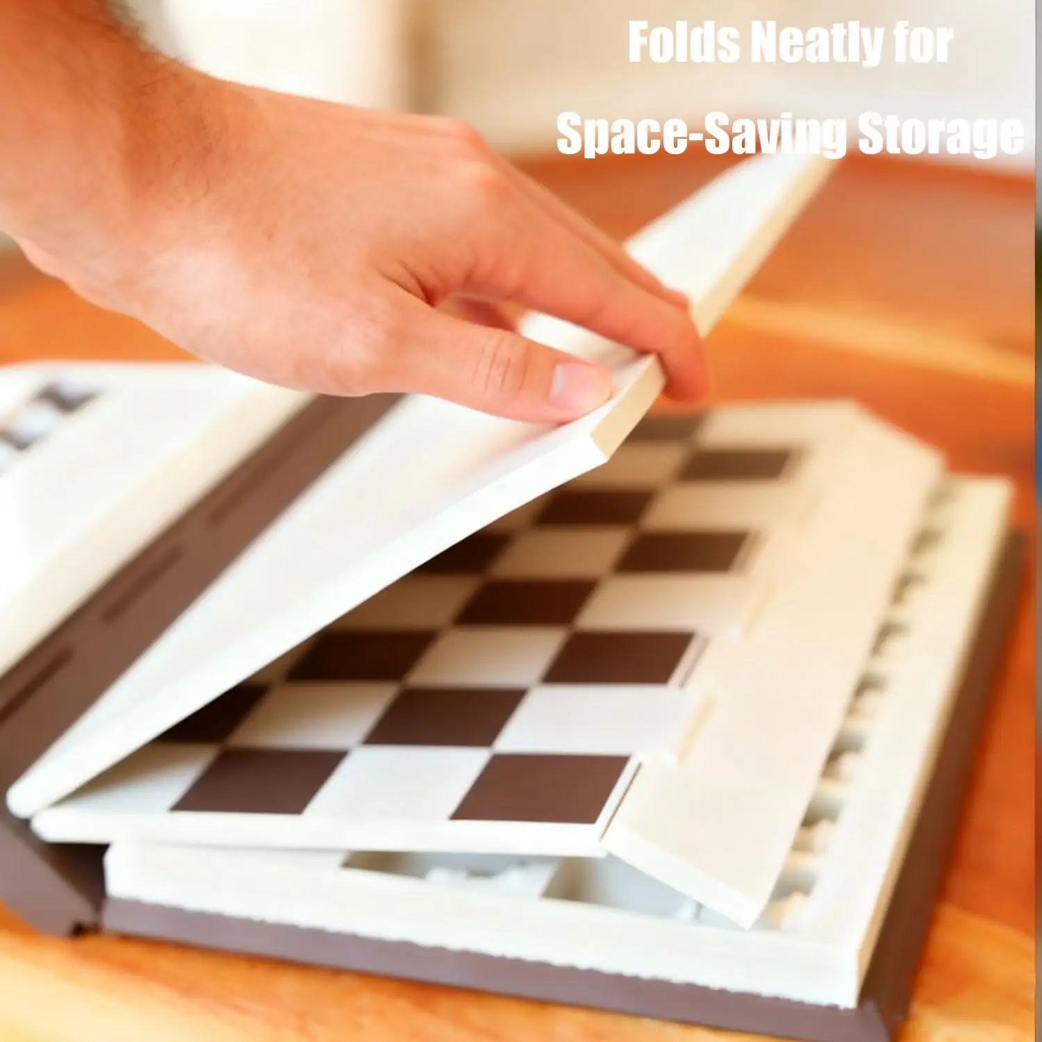 3D Printing Chess - หนังสือหมากรุกพิมพ์ 3 มิติที่สนุกและใช้งานได้จริง – เกมปริศนาแบบพับเก็บได้พร้อมแม่เหล็กสำหรับวางบนโต๊ะ, ชุดหมากรุกกลยุทธ์แบบพกพาสำหรับครอบครัว