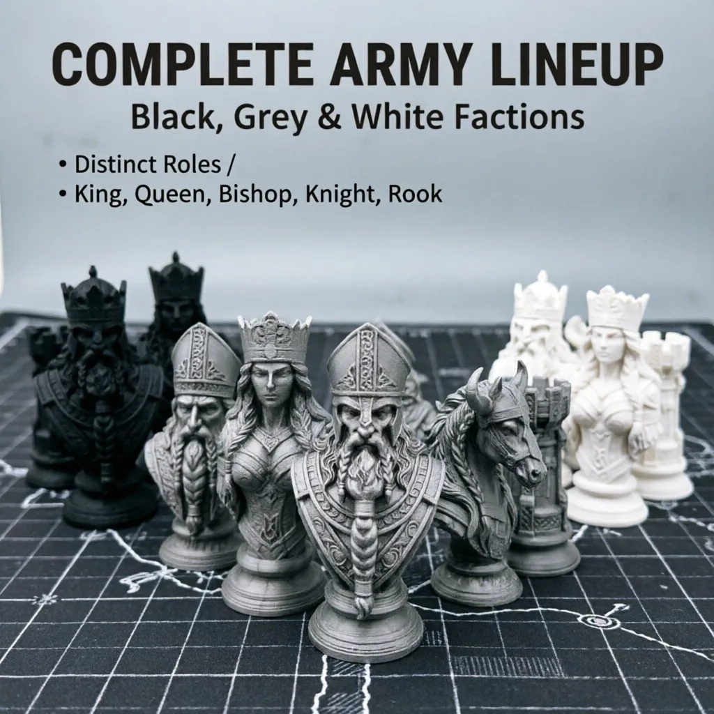 3D Printing Chess - ชุดหมากรุกพิมพ์ 3 มิติ ขนาด 10 ซม.,