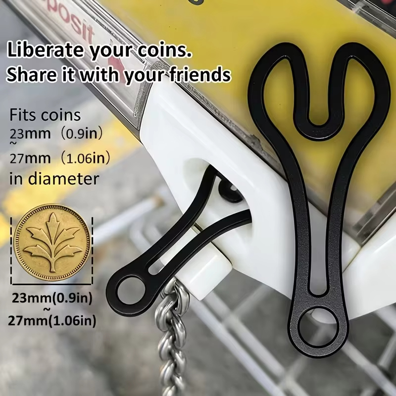3D Printing Keychain - เครื่องมือปลดล็อกรถเข็นช็อปปิ้งแบบพกพา พิมพ์ 3 มิติ รูปพวงกุญแจ ของขวัญสุดสร้างสรรค์สำหรับเพื่อนและครอบครัว