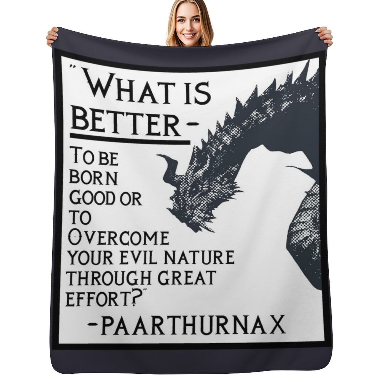 3D Printing Quotes - ผ้าห่มลายคำพูดจาก Wonderfurl Memory Paarthurnax สำหรับแฟนคลับ เหมาะสำหรับฤดูหนาว