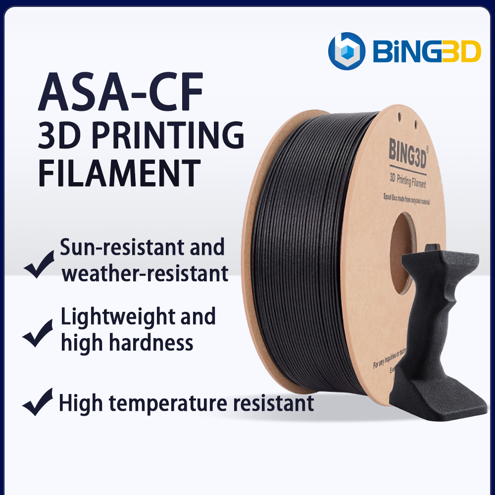 Asa Filament Outdoor - ไส้พิมพ์สามมิติ Bing ASA-CF10 เสริมใยคาร์บอน ทนทานต่อสภาพอากาศ ทนความร้อน