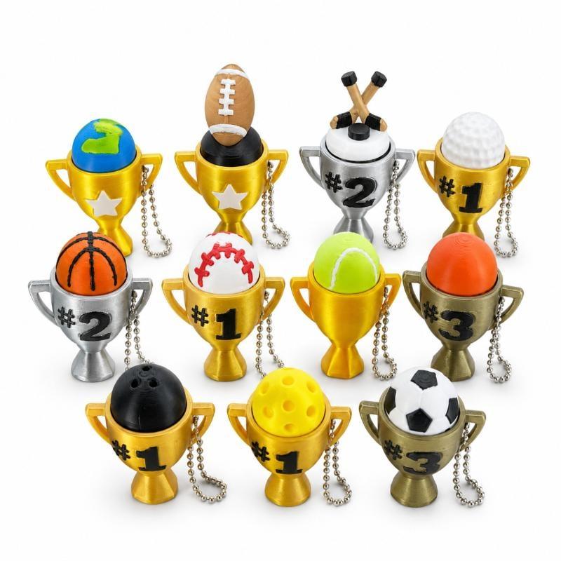 พวงกุญแจคลิกเกอร์รูปทรงลูกบอลก - 3D Printing Keychain บทวิจารณ์และราคา