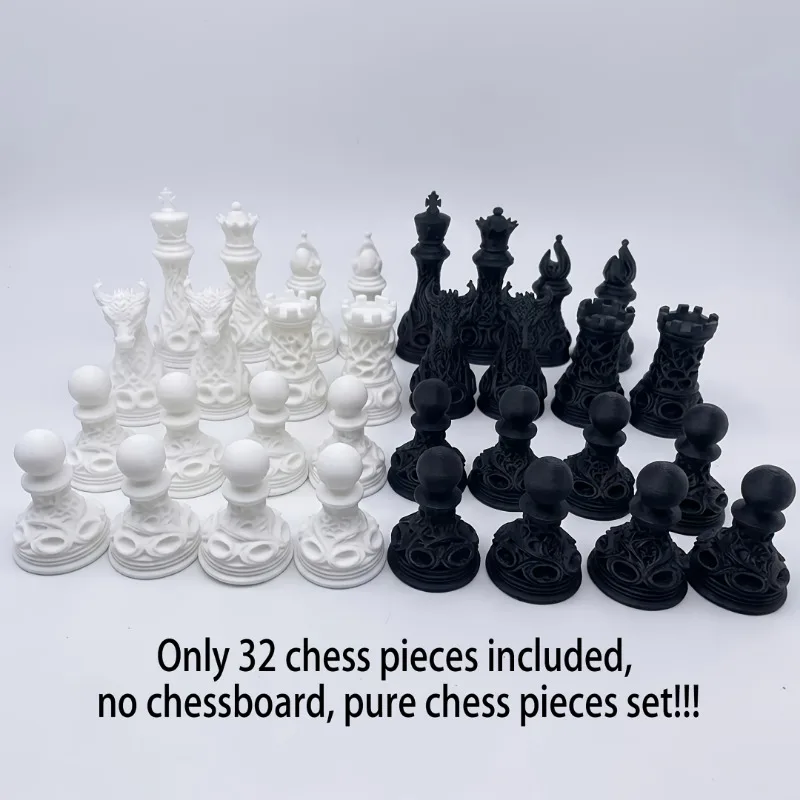 ชุดหมากรุกขาวดำสไตล์กอธิค ผลิต - 3D Printing Chess บทวิจารณ์และราคา