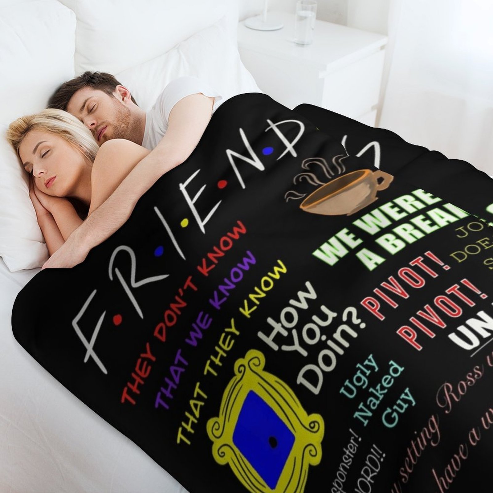 ผ้าห่มพรีเมียม Friends Quotes  - 3D Printing Quotes บทวิจารณ์และราคา