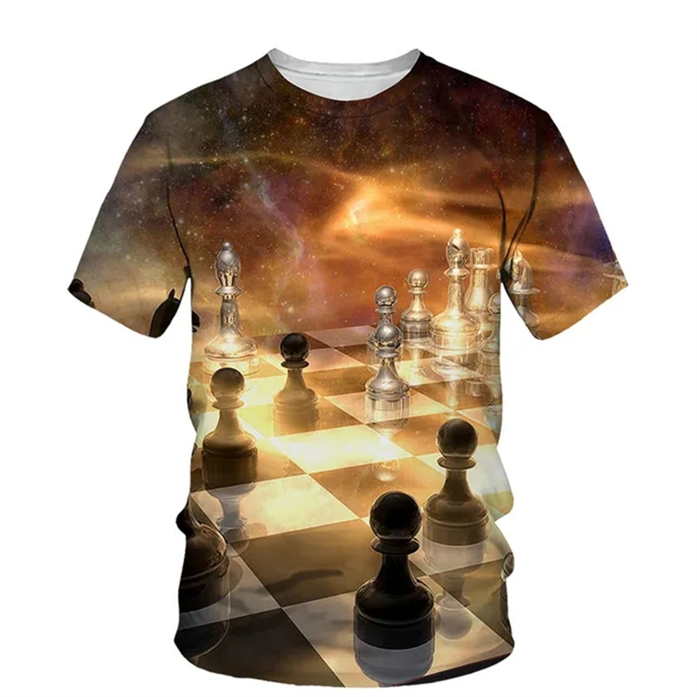 เสื้อยืดลายหมากรุกฤดูร้อน พิมพ - 3D Printing Chess บทวิจารณ์และราคา