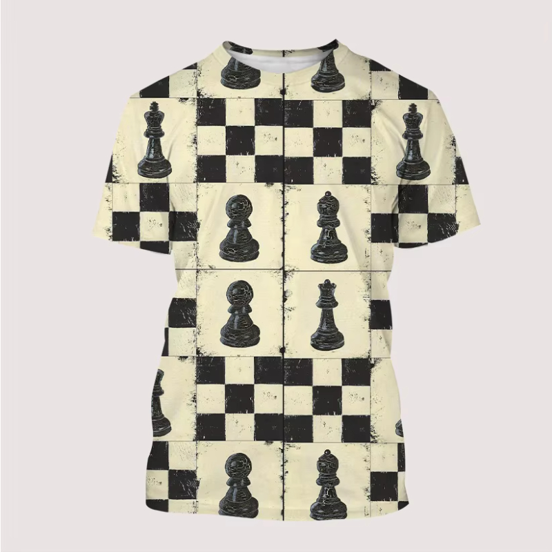 เสื้อใหม่ผู้ชาย T 3D พิมพ์หมาก - 3D Printing Chess บทวิจารณ์และราคา