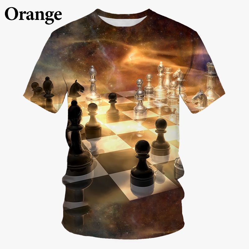 แฟชั่นใหม่เสื้อยืดพิมพ์ลายหมาก - 3D Printing Chess บทวิจารณ์และราคา