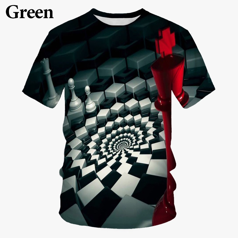 แฟชั่นใหม่เสื้อยืดพิมพ์ลายหมาก - 3D Printing Chess บทวิจารณ์และราคา