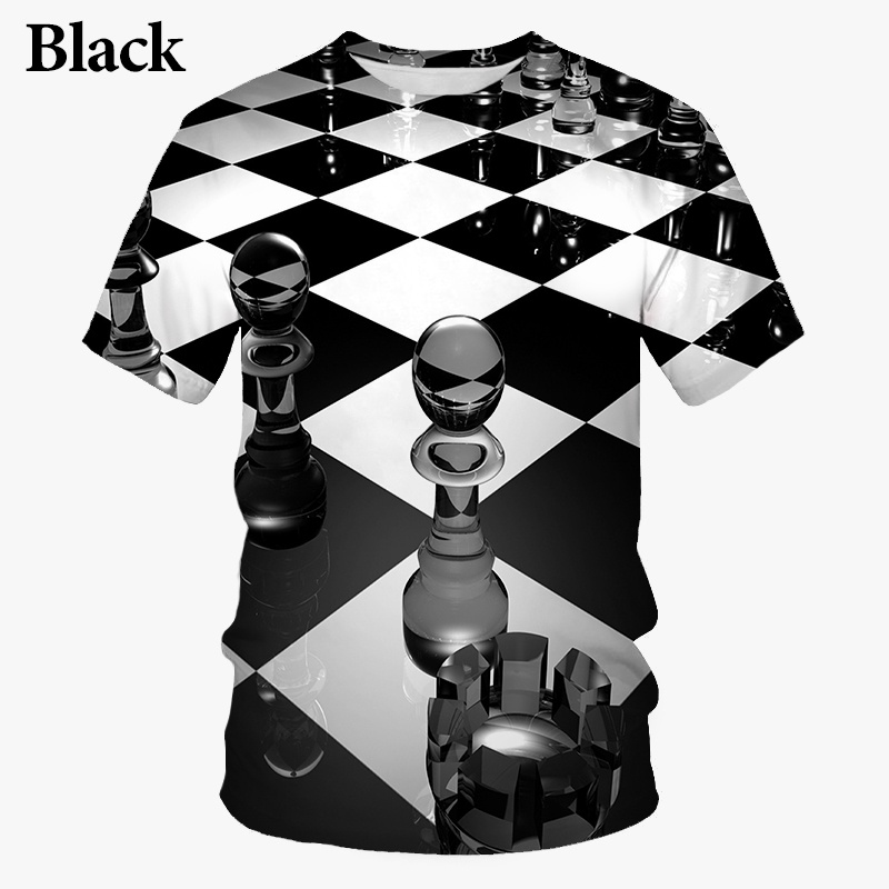 แฟชั่นใหม่เสื้อยืดพิมพ์ลายหมาก - 3D Printing Chess บทวิจารณ์และราคา