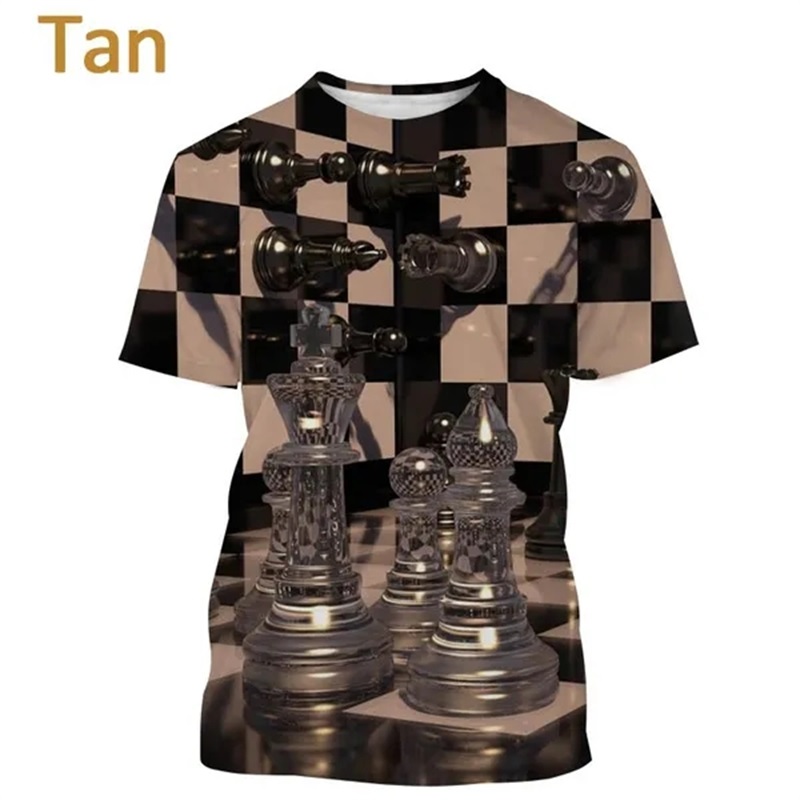 เสื้อยืดพิมพ์ลายหมากรุกเกม3D เ - 3D Printing Chess บทวิจารณ์และราคา