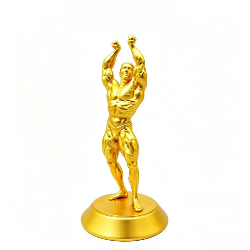 รูปปั้นนักแข่งขันกล้ามเนื้อชาย - 3D Printing Gold บทวิจารณ์และราคา