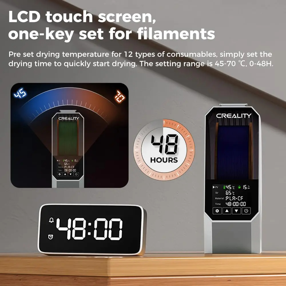 เครื่องอบเส้นพลาสติก Creality  - 3D Printing Deck Box บทวิจารณ์และราคา