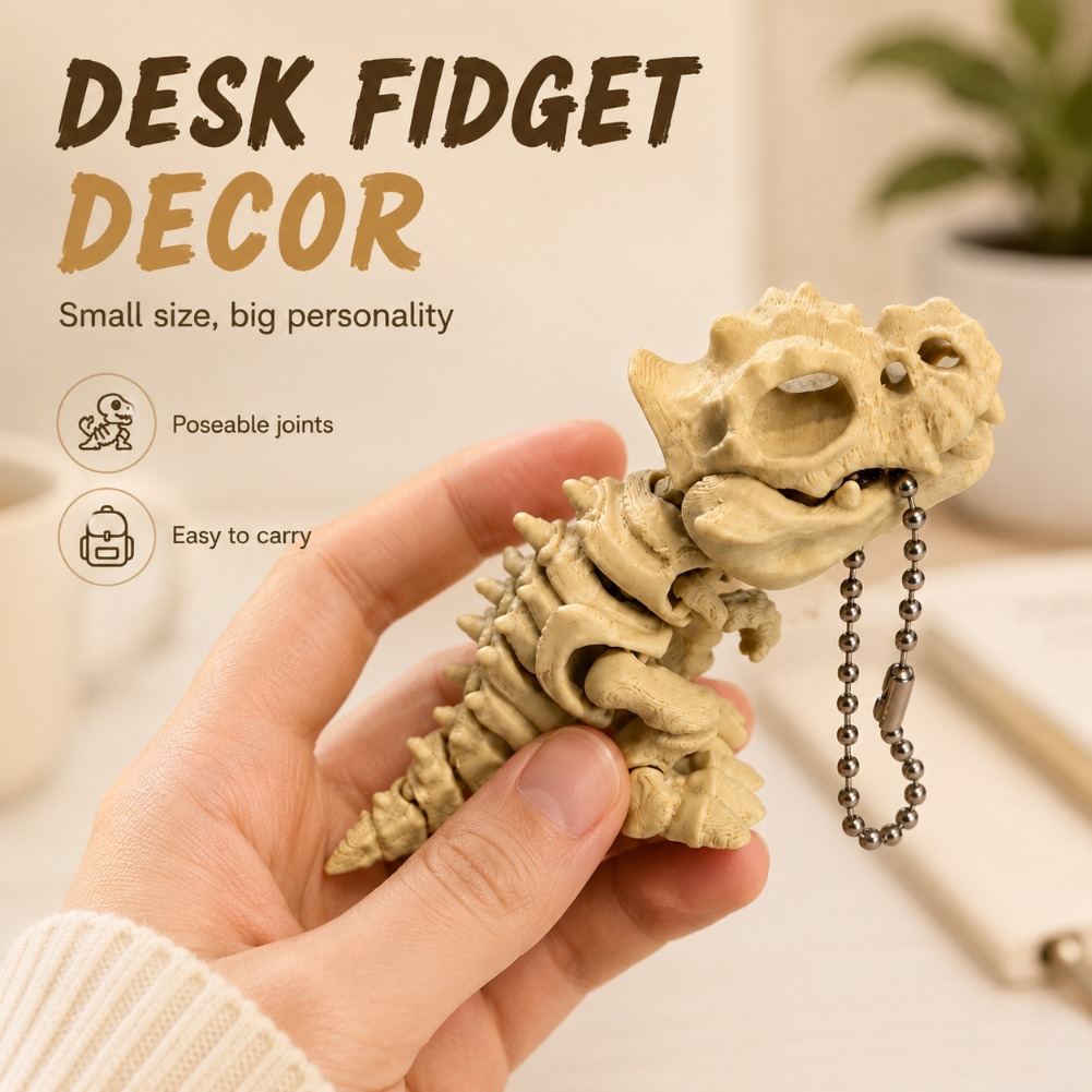 โมเดลโครงกระดูกไทแรนโนซอรัสเร็ - 3D Printing Keychain บทวิจารณ์และราคา