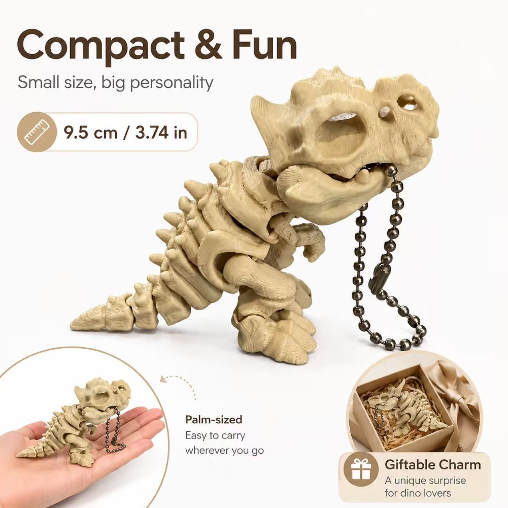 โมเดลโครงกระดูกไทแรนโนซอรัสเร็ - 3D Printing Keychain บทวิจารณ์และราคา