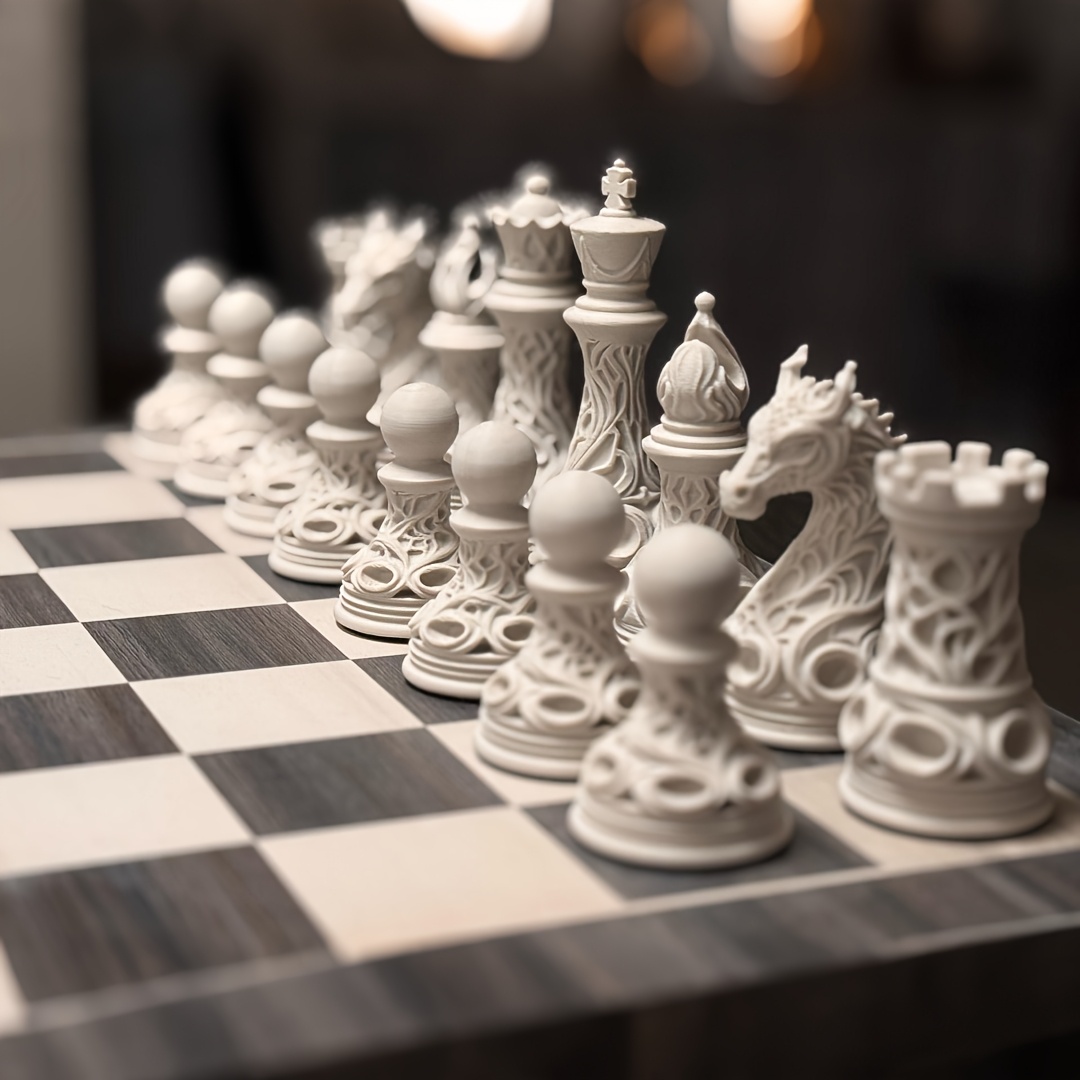 ชุดหมากรุกขาวดำสไตล์กอธิครีไวว - 3D Printing Chess บทวิจารณ์และราคา