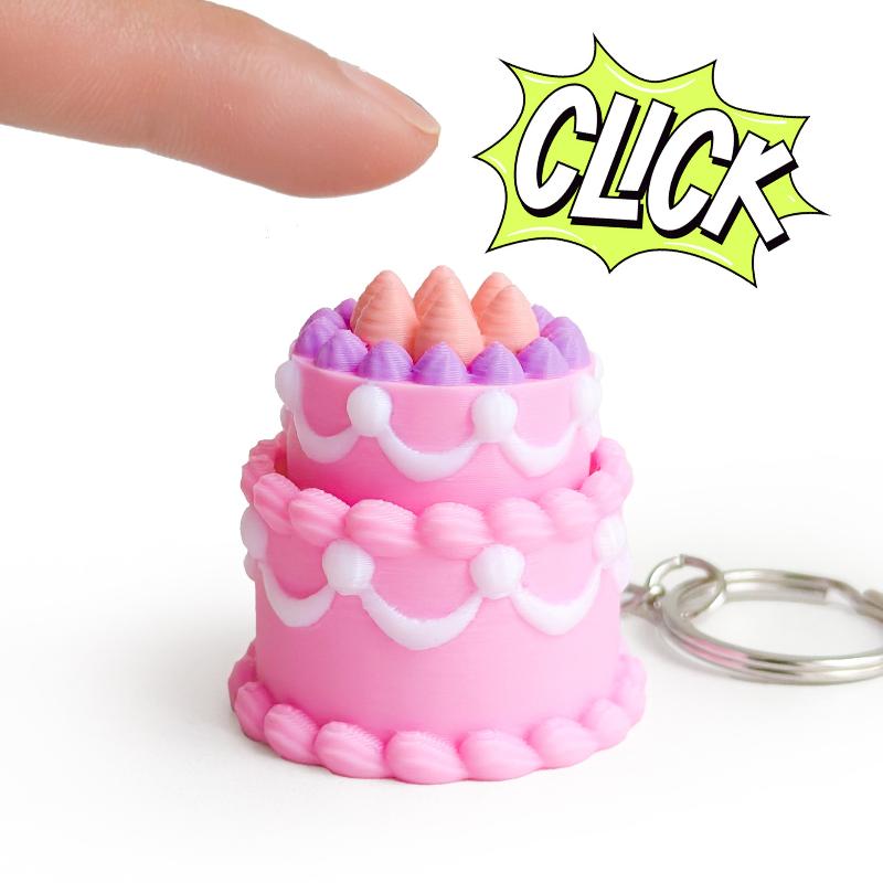 พวงกุญแจรูปขนมเค้กช็อกโกแลต 3  - 3D Printing Keychain บทวิจารณ์และราคา