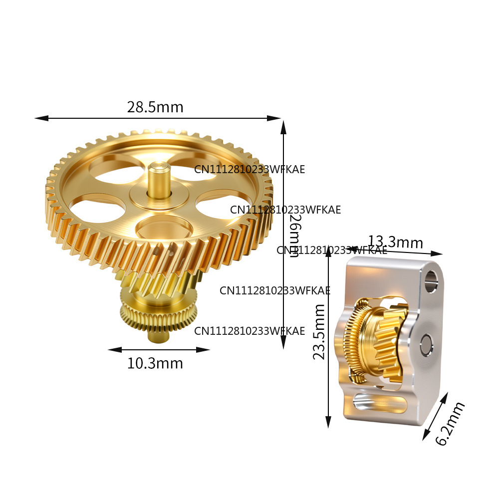 ชุดเกียร์ DLC สีทองเหล็กกล้าแข - 3D Printing Gold บทวิจารณ์และราคา