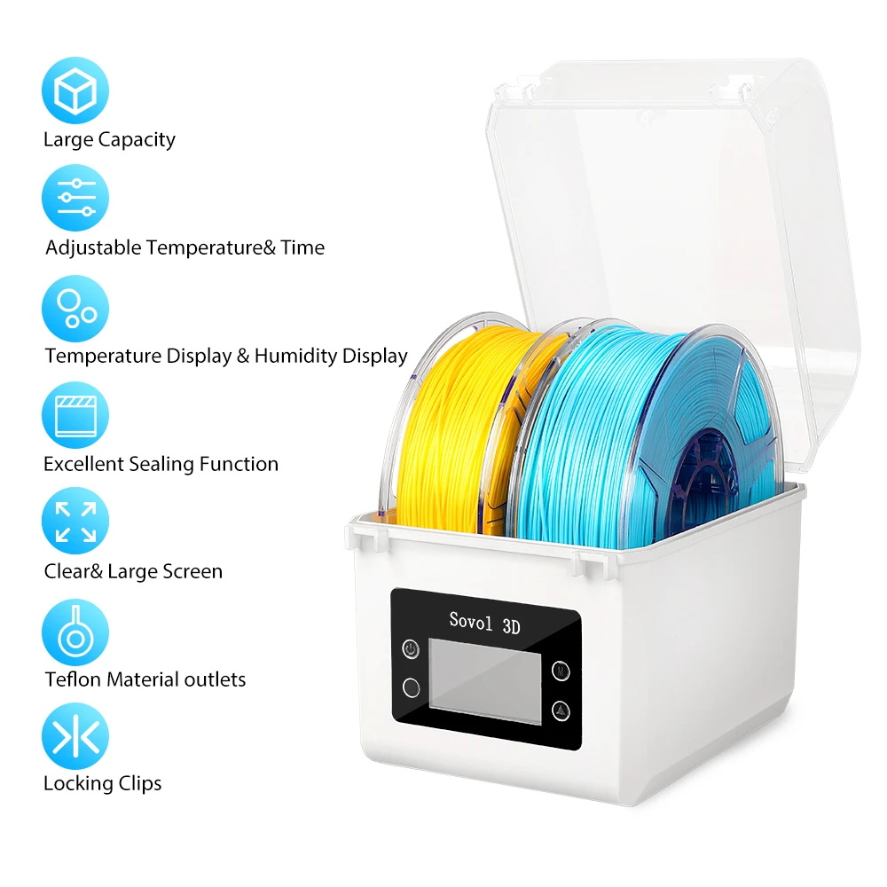 Sovol 2 ม้วน Filament Dehydrat - 3D Printing Deck Box บทวิจารณ์และราคา