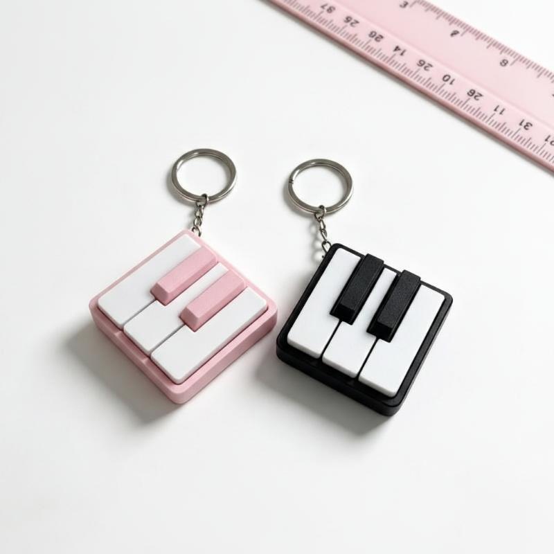 ของเล่นคลิกเกอร์คีย์บอร์ดเปียโ - 3D Printing Keychain บทวิจารณ์และราคา