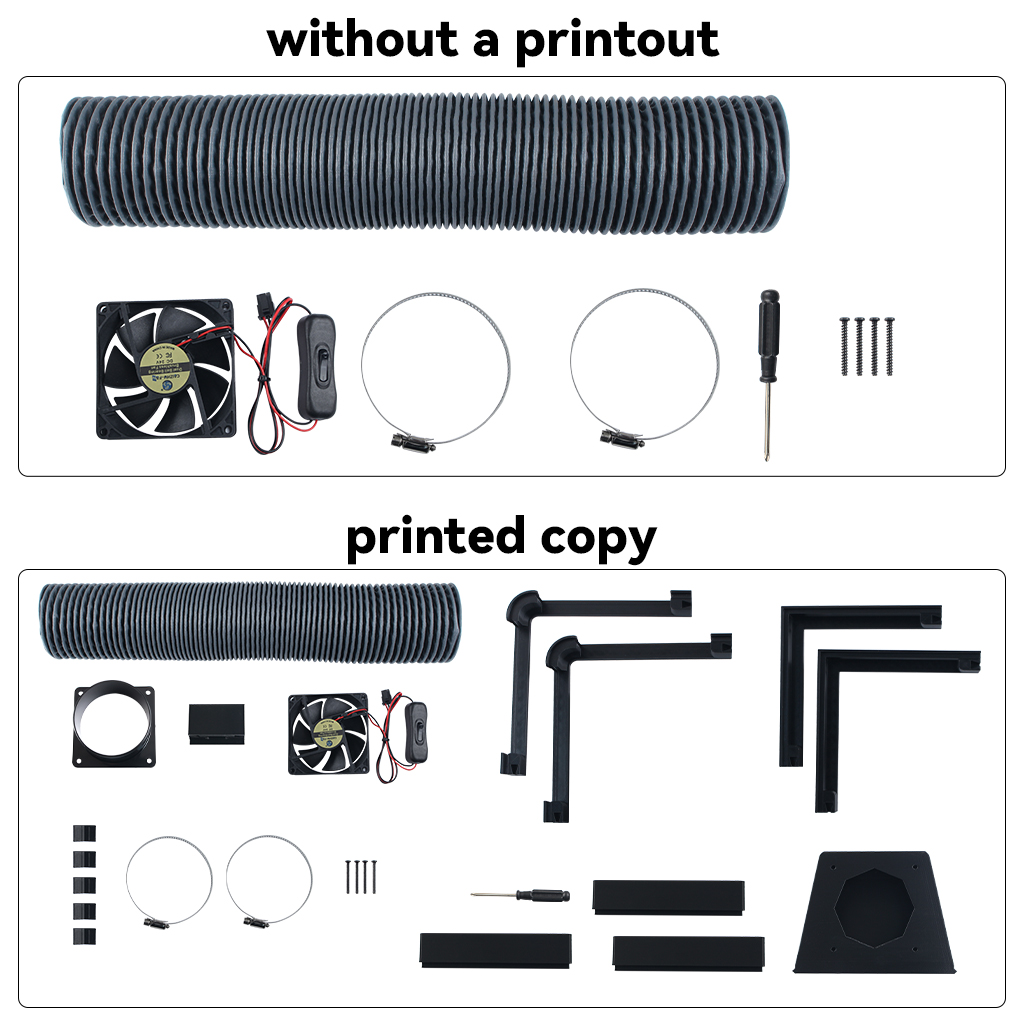 ชุดพัดลมระบายอากาศภายนอกสำหรับ - 3D Printing Abs บทวิจารณ์และราคา