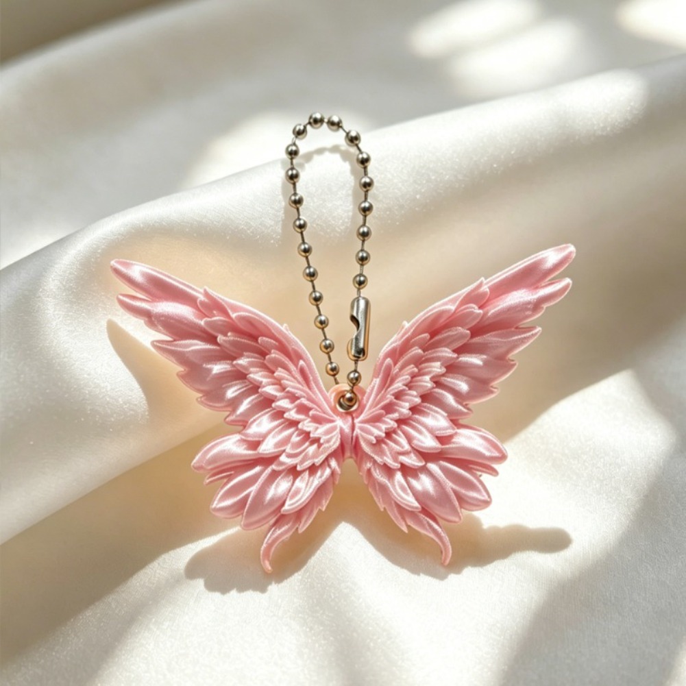 พวงกุญแจรูปปีกผีเสื้อแบบซ้อนน่ - 3D Printing Keychain บทวิจารณ์และราคา