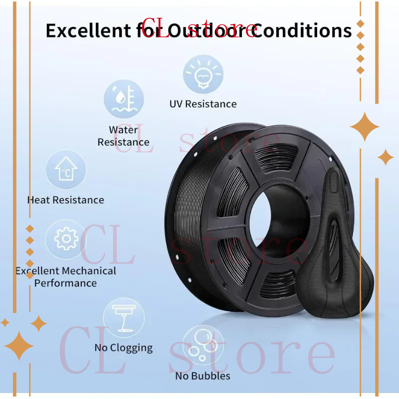 เส้นใยพิมพ์สามมิติ ASA ขนาด 1. - Asa Filament Outdoor บทวิจารณ์และราคา
