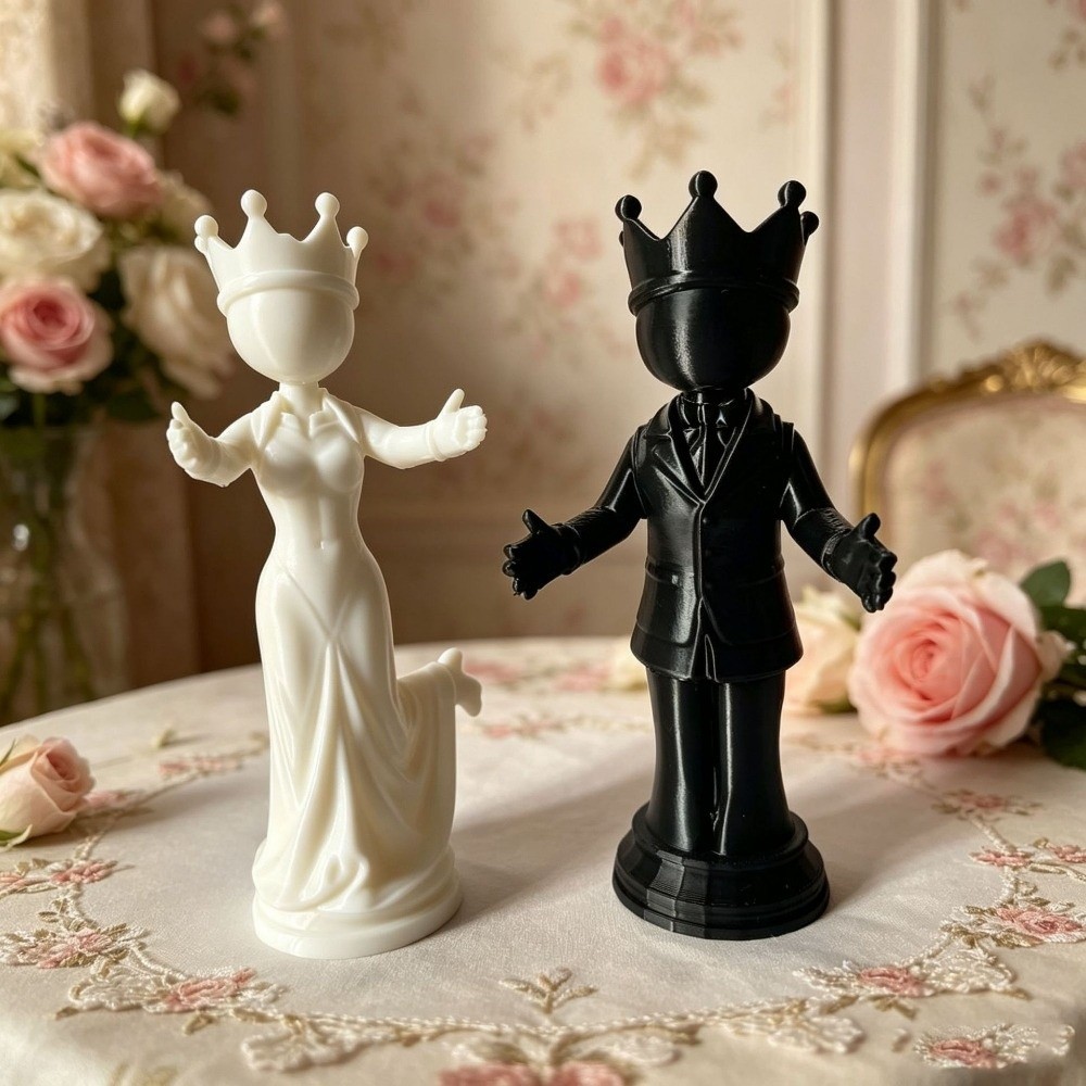 รูปปั้นคู่รัก 2 ชิ้น พิมพ์ 3 ม - 3D Printing Chess บทวิจารณ์และราคา